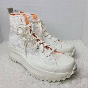 Converse Run Star Hike Platform Sneakers Womens Size 9.5 Peach/Orange/Egret